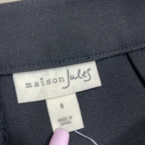 MAISON JULES Womens Black Scallop Hem Above The Knee Pencil - Picture 6 of 11